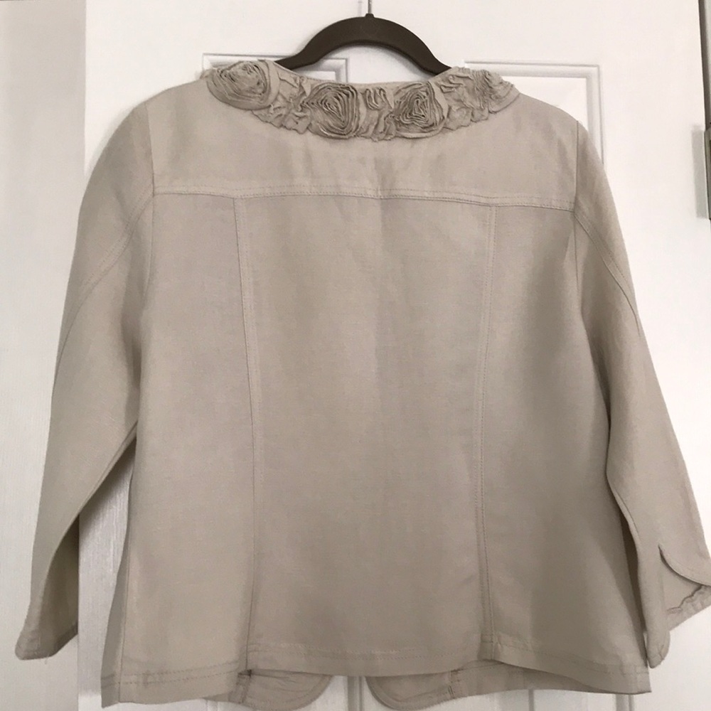 Ruby Red Lightweight Beige Jacket.Sz-10.Euc - image 4